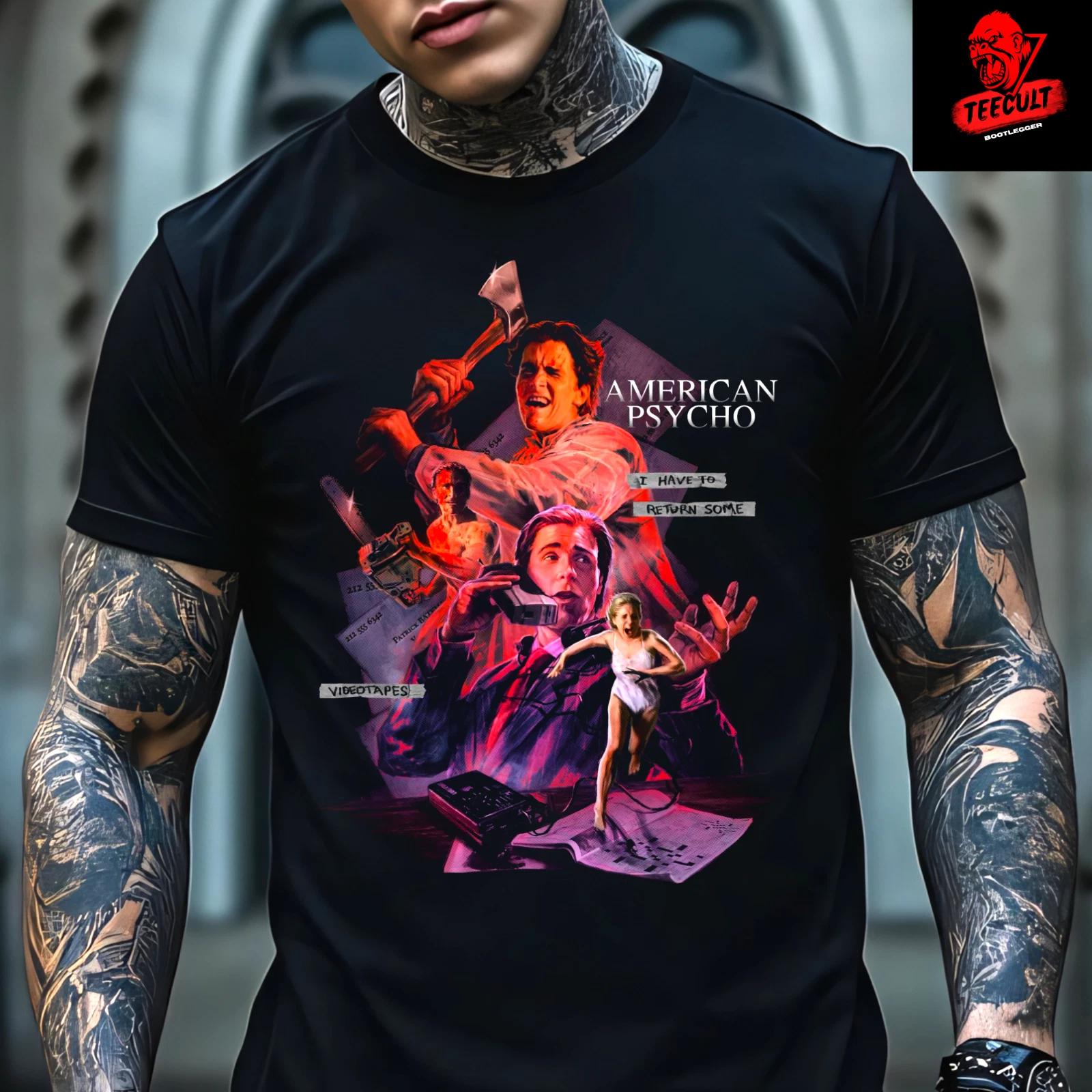 Men s and Women s T-shirts Patrick Bateman American Psycho Cult Horror Character Unisex XL