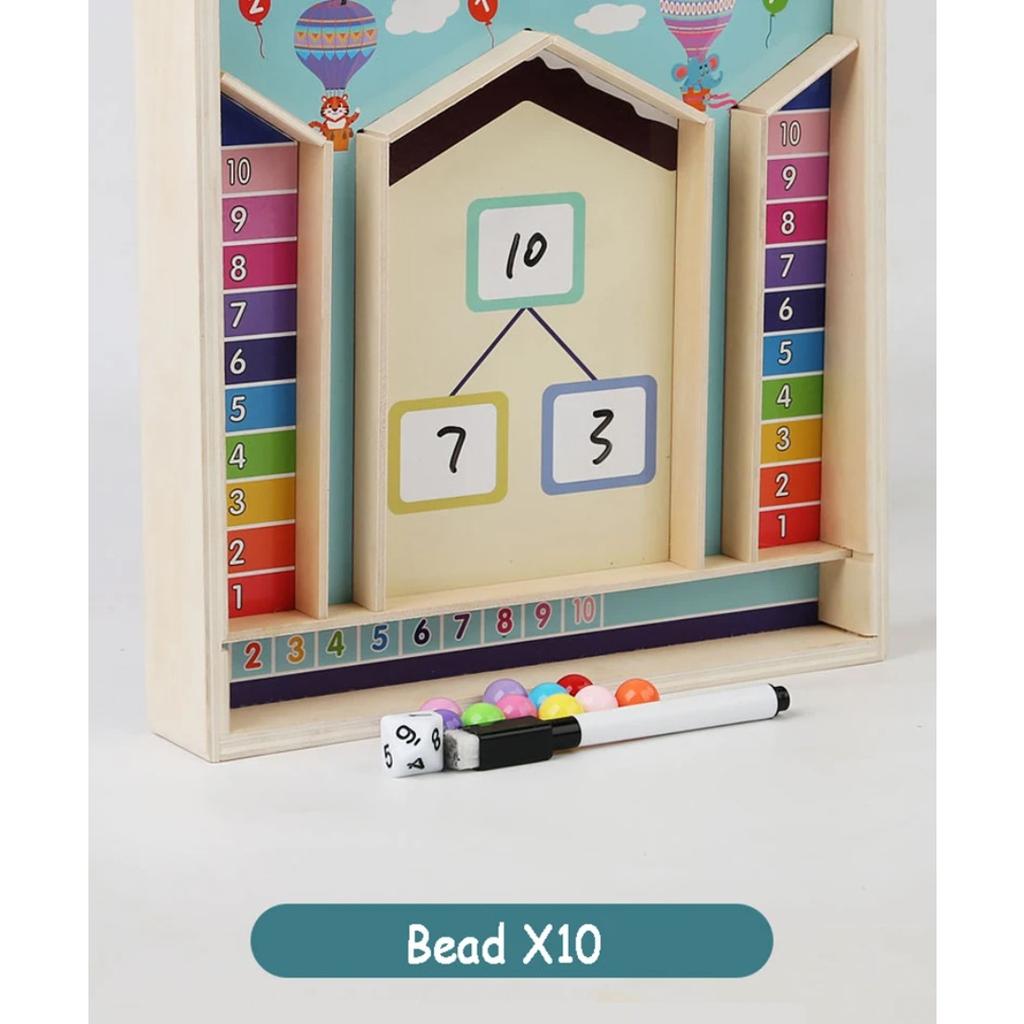 Kids Montessori Math Counting Learning Toys Teaching Tool Number Decompositio Addition Subtraction Kindergarten Educatinal Game