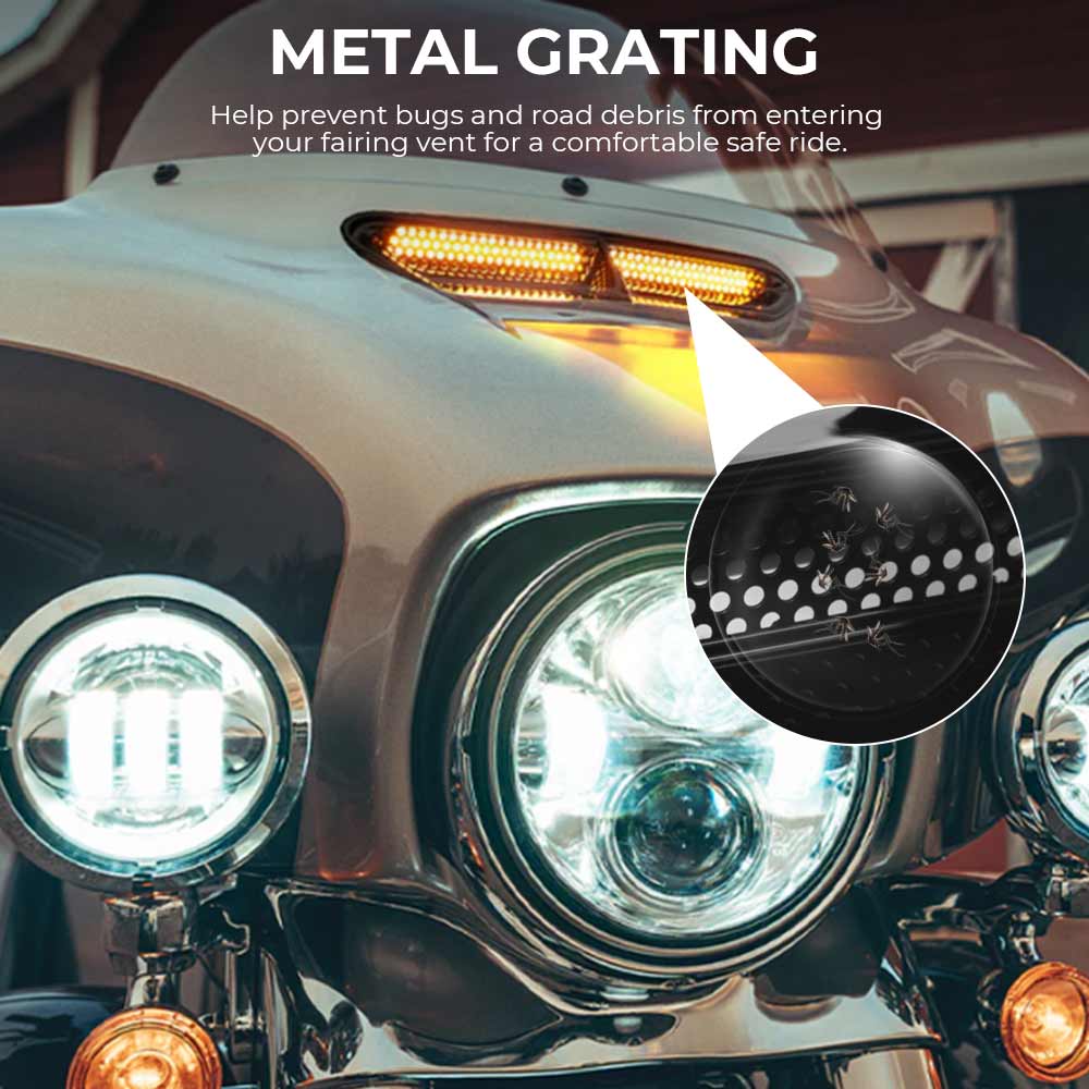 1 PCS LED Vent Trim Turn Light Motorcycle For Harley Touring Electra Glide Ultra Limited Low FLHTKL 2015 2016 2017 2018 2019