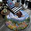 Eagle Mountains Round Area Rug,Carpet Rug for Living Room Bedroom Sofa Playroom Decor,Non-slip Floor Mat