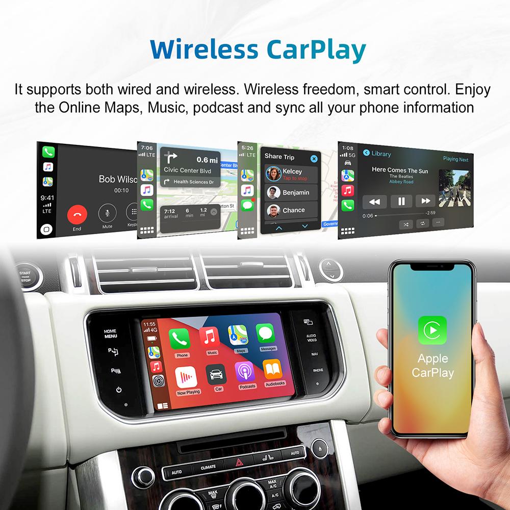 Wireless Carplay Android Auto Fits For Land Rover Jaguar Bosch Discovery4 Evoque Freelander2 XE XF XJL Mirroring Decorder