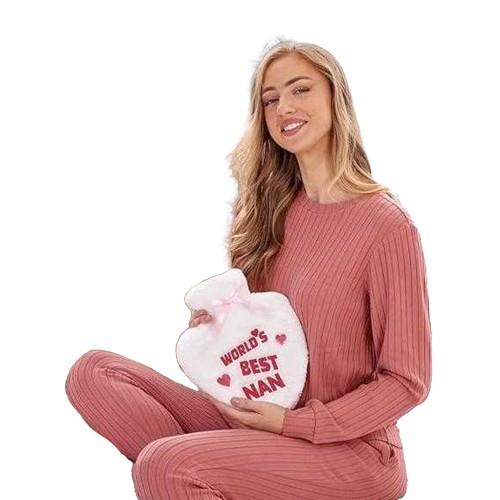 K Collection WorldÂ´s Best Nan Heart 1L Hot Water Bottle And Cover