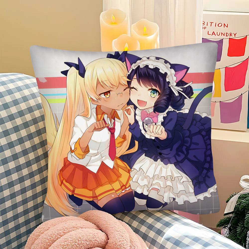 SHOW BY ROCK Anime Kissenbezug Modischer Quadratischer Kissenbezug Schlafzimmer Sofa Raum Ins Dekoration Freizeit Kissenbezug