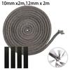 10/25mm Kamin Dichtschnur Holzofen Tür Selbstklebend Glasfaser Dichtschnur Ersatz Schwarzes Dichtungsband