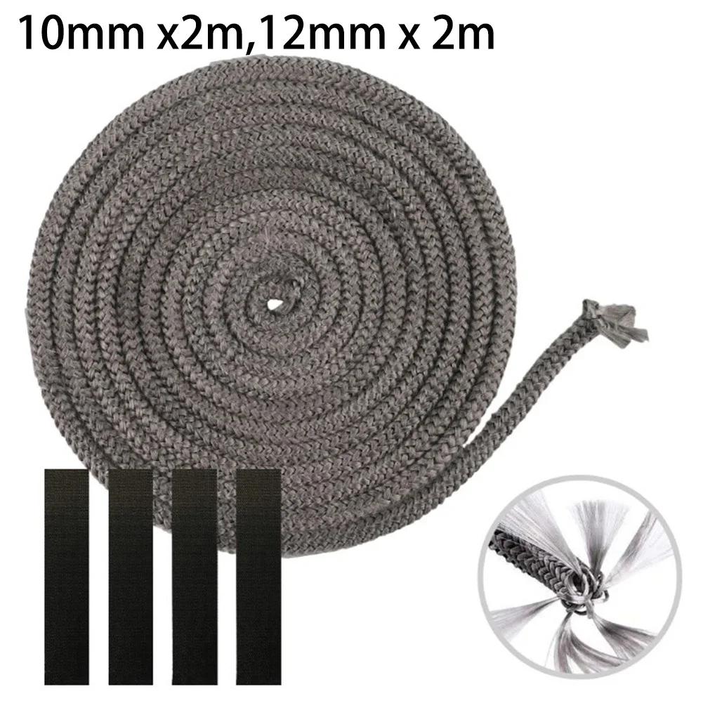 10/25mm Kamin Dichtschnur Holzofen Tür Selbstklebend Glasfaser Dichtschnur Ersatz Schwarzes Dichtungsband