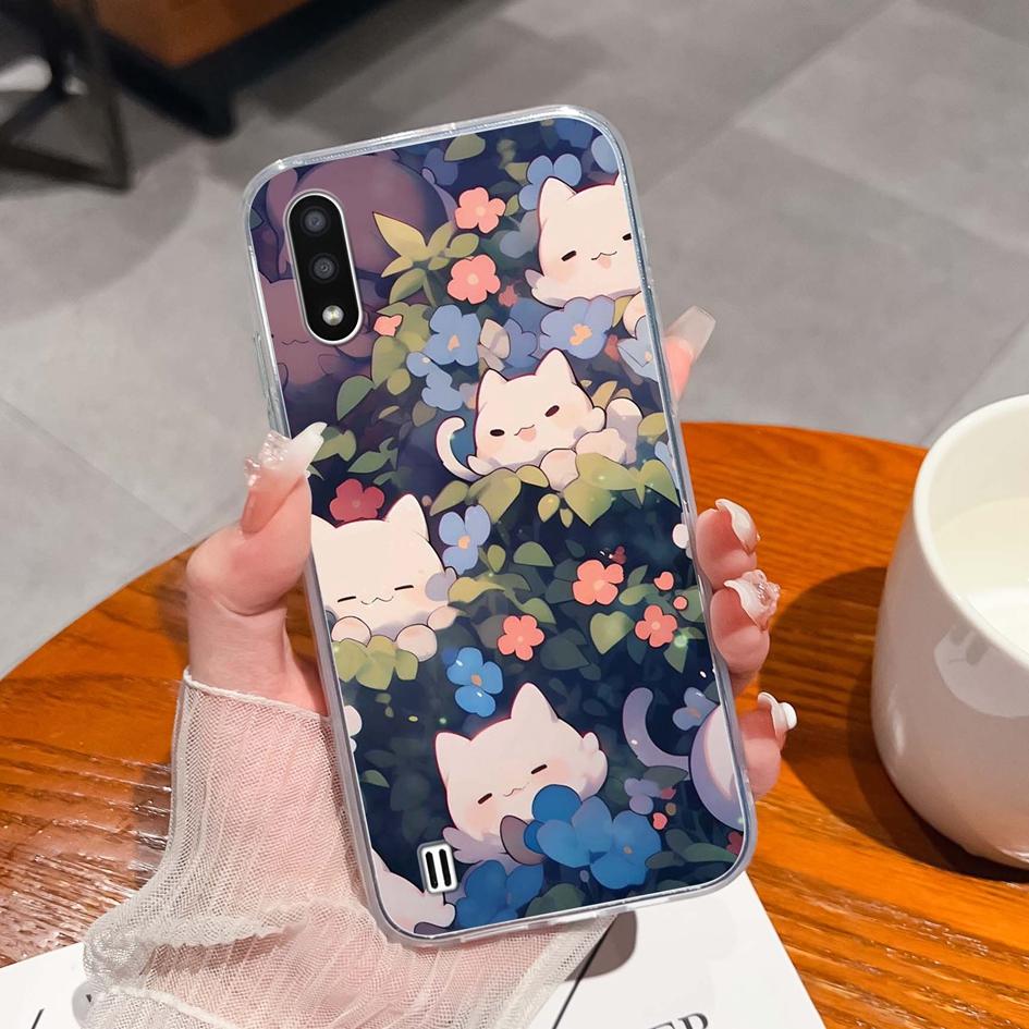 New Cases For Samsung A01 A02 A02S A03 Core A04 A04E A10 A10E A10S A11 A12 A13 A14 A21 A22 New Pink Wings Pattern Silicone High Shockproof For Samsung