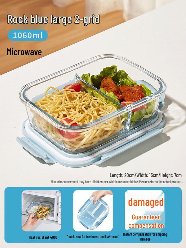 ZISIZ Microwave-Safe Glass Lunch Box