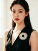 Retro Exaggerated Light Luxury Sparkling Diamond Hollowed-Out Round Earrings Fashion Elegant Earrings Women Jewelry Accessories