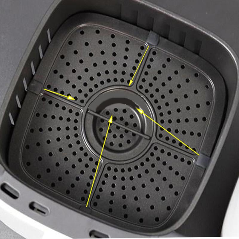 3/5/10 Stück Heißluftfritteusen Gummi Stoßfänger Passend für Power Air Fryer Crisper Platte Heißluftfritteuse Ersatz Schutzabdeckungen für Heißluftfritteuse Grillpfanne