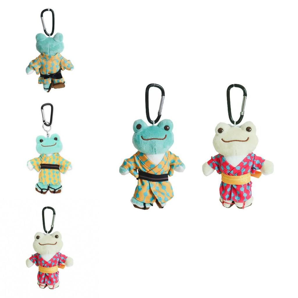 Cute Kimono Smiling Big Eyes Frog Plush Toy Keychain Pendant For Backpack And Gift