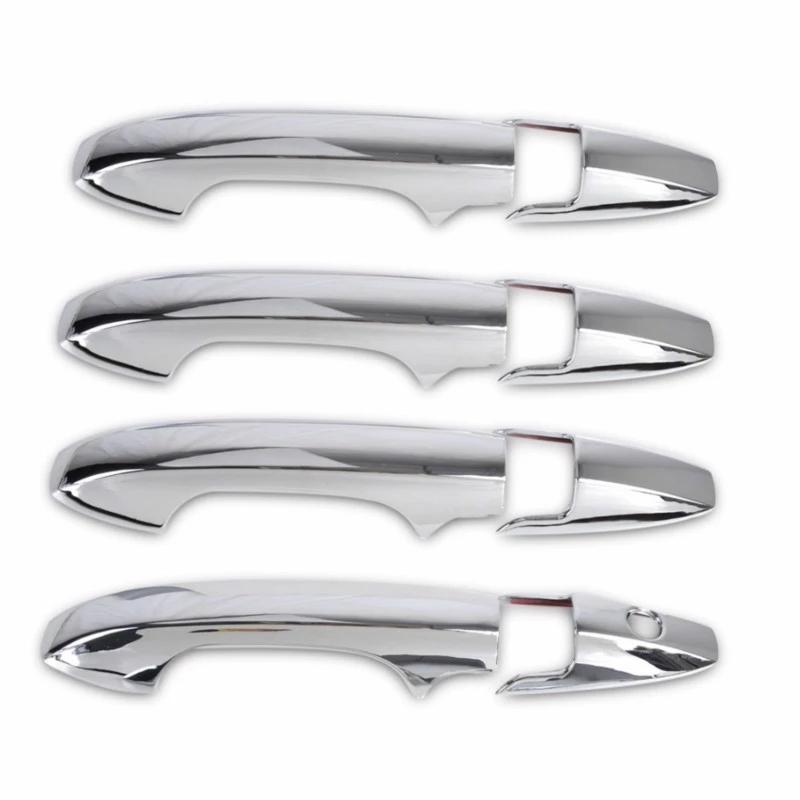 For Honda CRV CR-V 2007 2008 2009 2010 2011 ABS Chrome Carbon Fiber Black Door Handle Cover Trim Sticker Car Styling Accessories