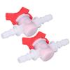 2Pcs Flow Control Valve Water Stop Controller Regulator ABS Switch Accessory Set Kit 10mm   0.39in