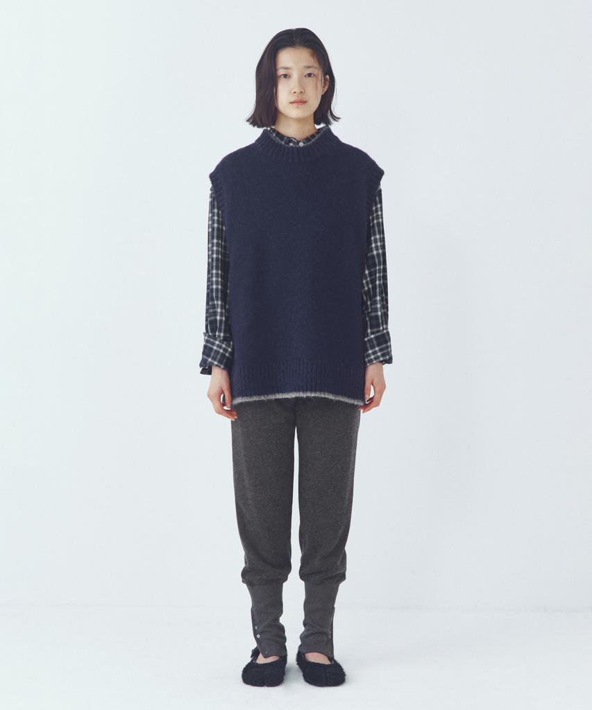 CITTA Alpaca Wool Knit Vest_Ctk247(Navy)