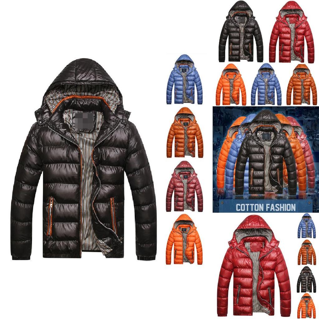 Luxurious Men's Winter Warm Hooded Thick Padded Jacket For Ultimate Comfort