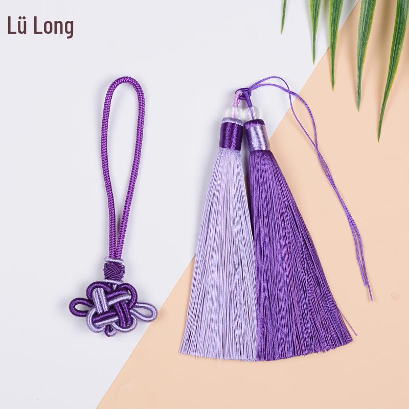 Handwoven Red Chinese Knot Tassel DIY Kit - Small Pendant