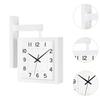 Double Sided Corner Wall Clock Decorative Numeric Marks Modern Non Ticking Silent for Living Room Cafe Bedroom Restaurant Home