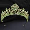Gorgeous Baroque Rhinestone Wedding Crown for Women Girls Party Birthday Tiaras Headbands Bridal Hair Jewelry for Queen Tiara