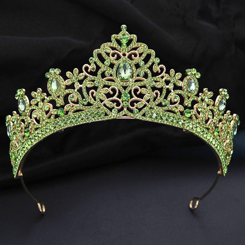 Gorgeous Baroque Rhinestone Wedding Crown for Women Girls Party Birthday Tiaras Headbands Bridal Hair Jewelry for Queen Tiara