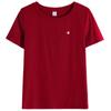 Summer Women's T-Shirt Solid Colour Round Neck Short Sleeve Top