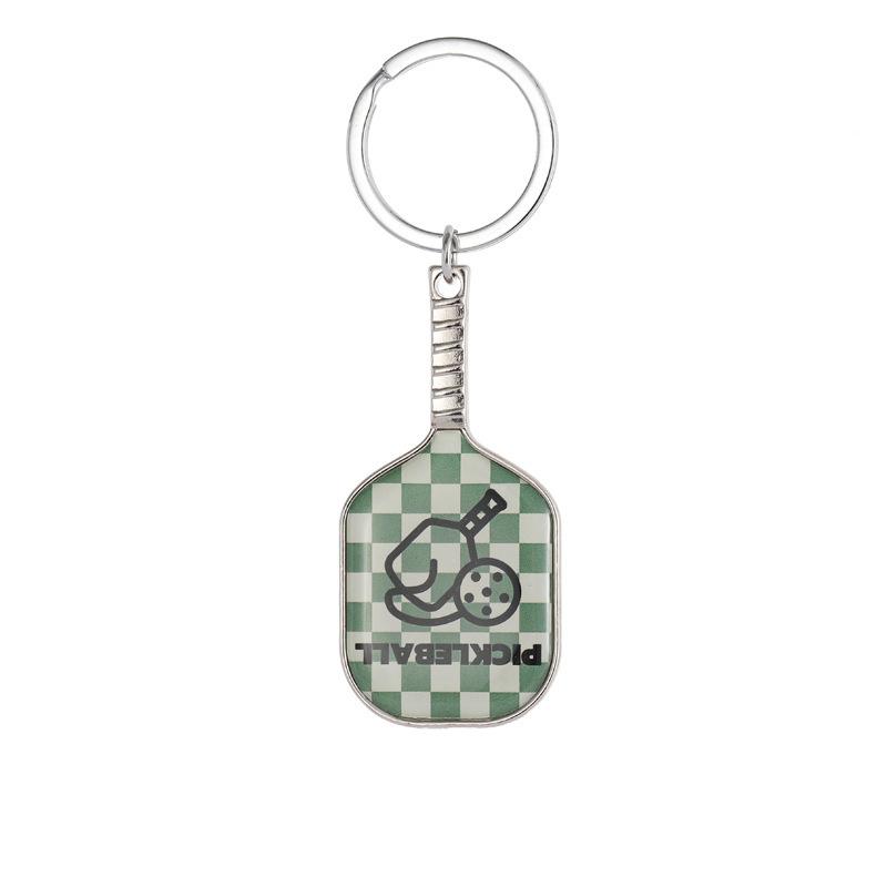3D Metal Sporty Pickleball Keychain For Women Key Ring Pickleball Racket Keychain Key Holder Keychain Bag Pendant