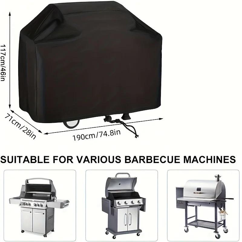 Windproof BBQ Cover Oxford Fabric, UV Protection, Dustproof, Weatherproof BBQ Accessories, BBQ Accessories for Outdoor Cooking