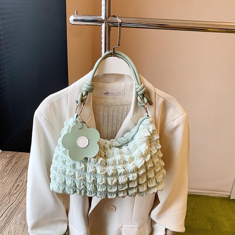 Ins Niche Cloud Bag Women's Fashion Simple Shoulder Bag Foreign Style Versatile Armpit Bag Pleated Bag