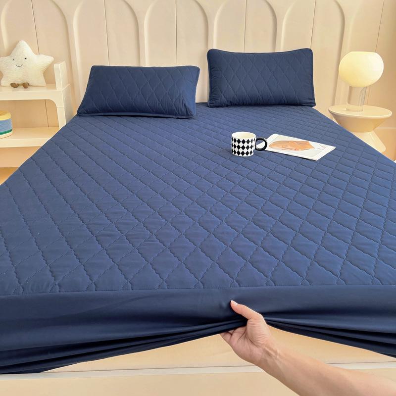 Wasserdichter Rutschfester Gesteppter Spannbettlaken-Schutz - Staubdichte Matratzenauflage für Wohnheim
