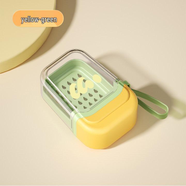

Luxury Transparent Portable Soap Dish with Draining Lid