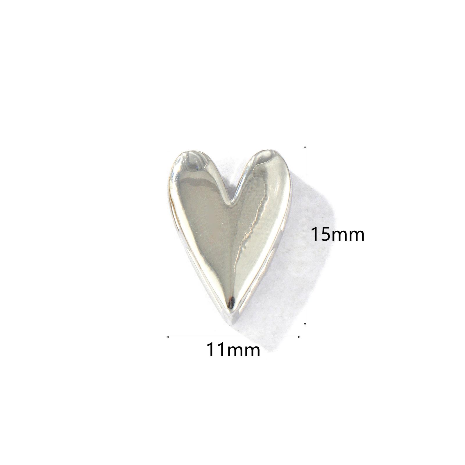 

2 Pcs Brass Valentine s Day Beads For DIY Jewelry Making Multicolor Heart Cubic Zirconia Necklace Bracelet DIY Findings