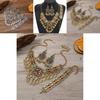 Vintage Multi Layer Coin Colored Necklace With Alloy Chain For Ladies Fashion Accessories