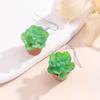 Adorable Resin Succulent Potted Plant Small Pendants Earrings Versatile Charm Ear Jewelry for Fashionable Individuals
