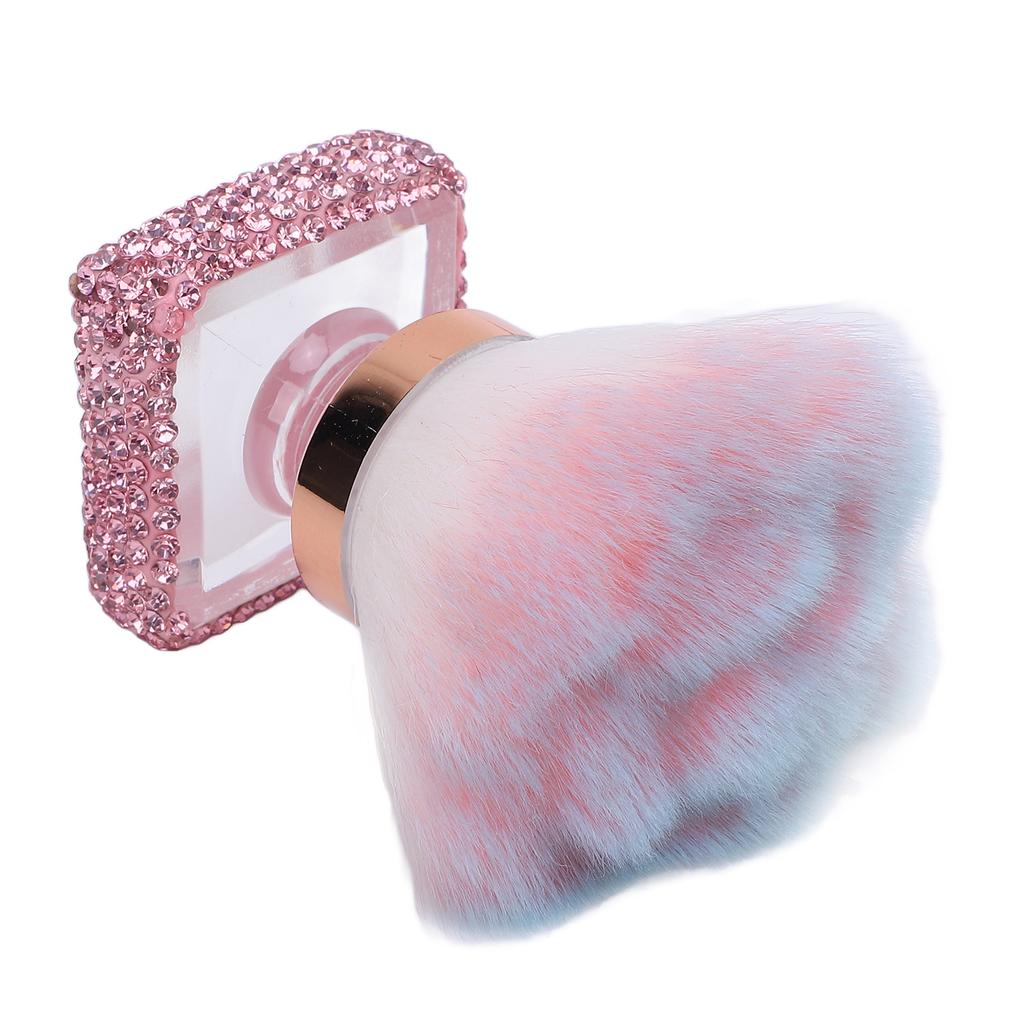 Nail Dust Brush Nail Art Dust Powder Remover Brush Fluffy Soft Nail Art Dust Cleaner Brush for Makeup Pink