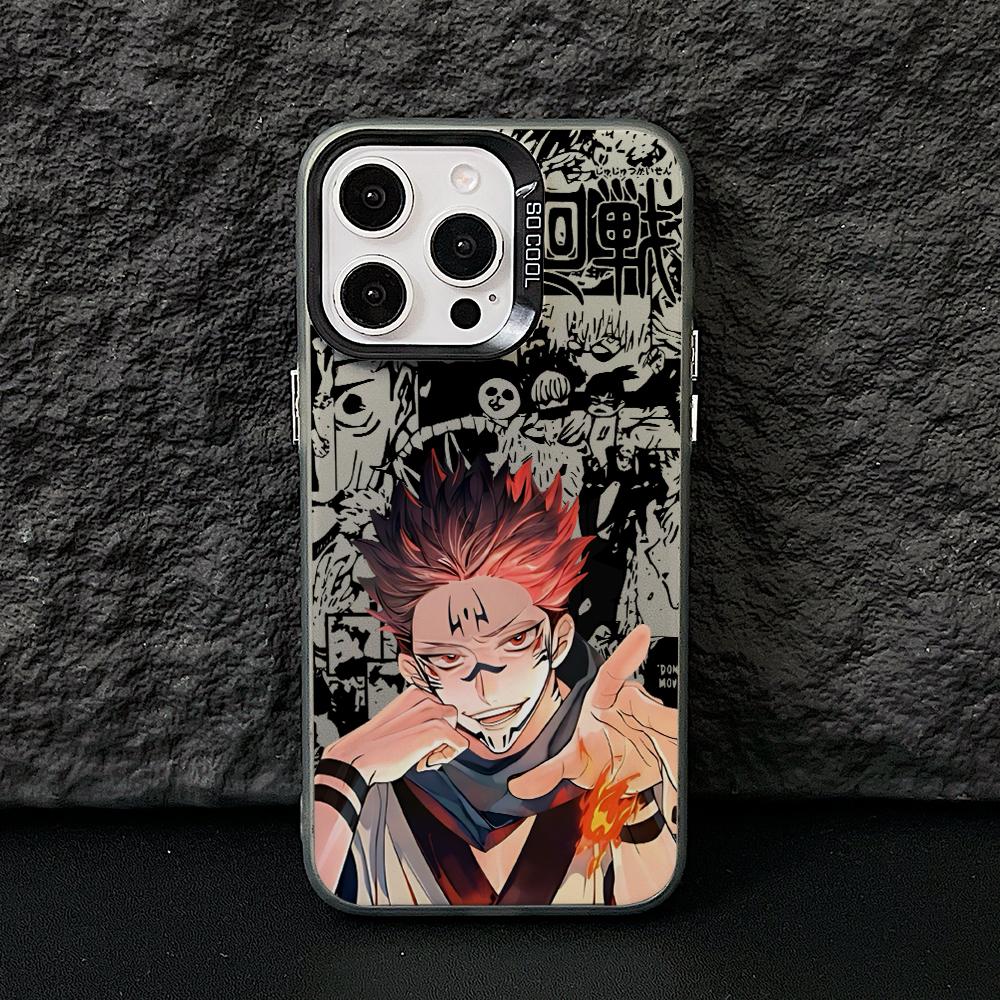 Jujutsu Kaisen Sukuna Telefoonhoesje voor Samsung Galaxy S26 S25 Edge S24 S23 S22 S21 FE S20 Ultra Plus 5G Zilver Harde Cover