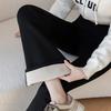 Women Shark Flare Yoga Pants High Waist No-Rise-Line Plus Size 200LBS Oversized Long Trousers For Outerwear