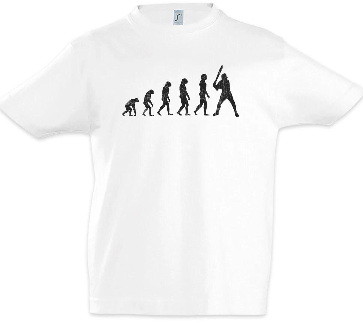 

Baseball Evolution Boys T-Shirt Human Fun Charles Darwin Player Team Coach- 160