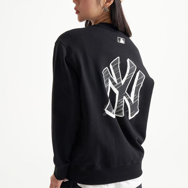 New MLB Base Logo Sweatshirts Unisex Black 3AMTB0121-50BKS