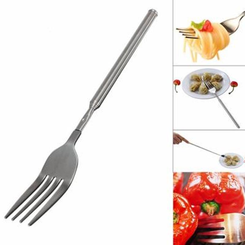 

Барбекю Ужин Телескопическая длинная ручка Фруктовые шампуры Вилка Столовые приборы