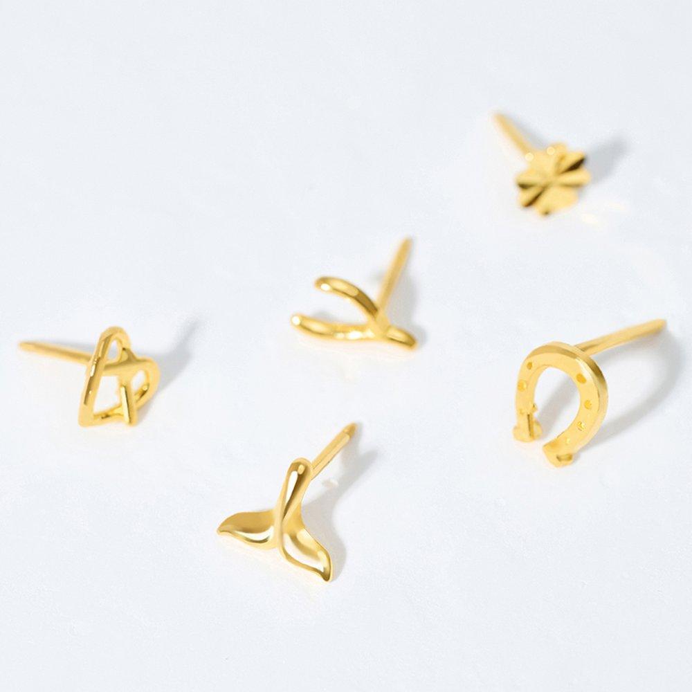 24K pure gold Lucky 1 piercing