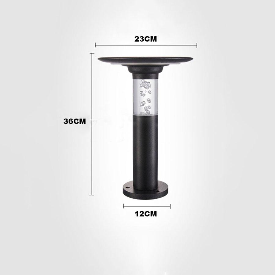 Thrisdar Solar Landscape Path Light Aluminum Outdoor Round Shape Solar Bollards Lighting for Lawn Patio Courtyard Driveway Decor