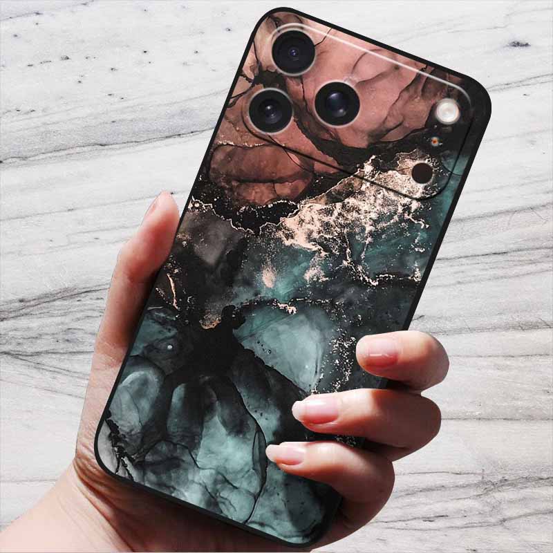 Case For iPhone 16 plus 17 Pro Max Luxury Silicone Back Cover For iPhone17 Air 16e iPhone16 Soft TPU Phone Cases Marble Patterns