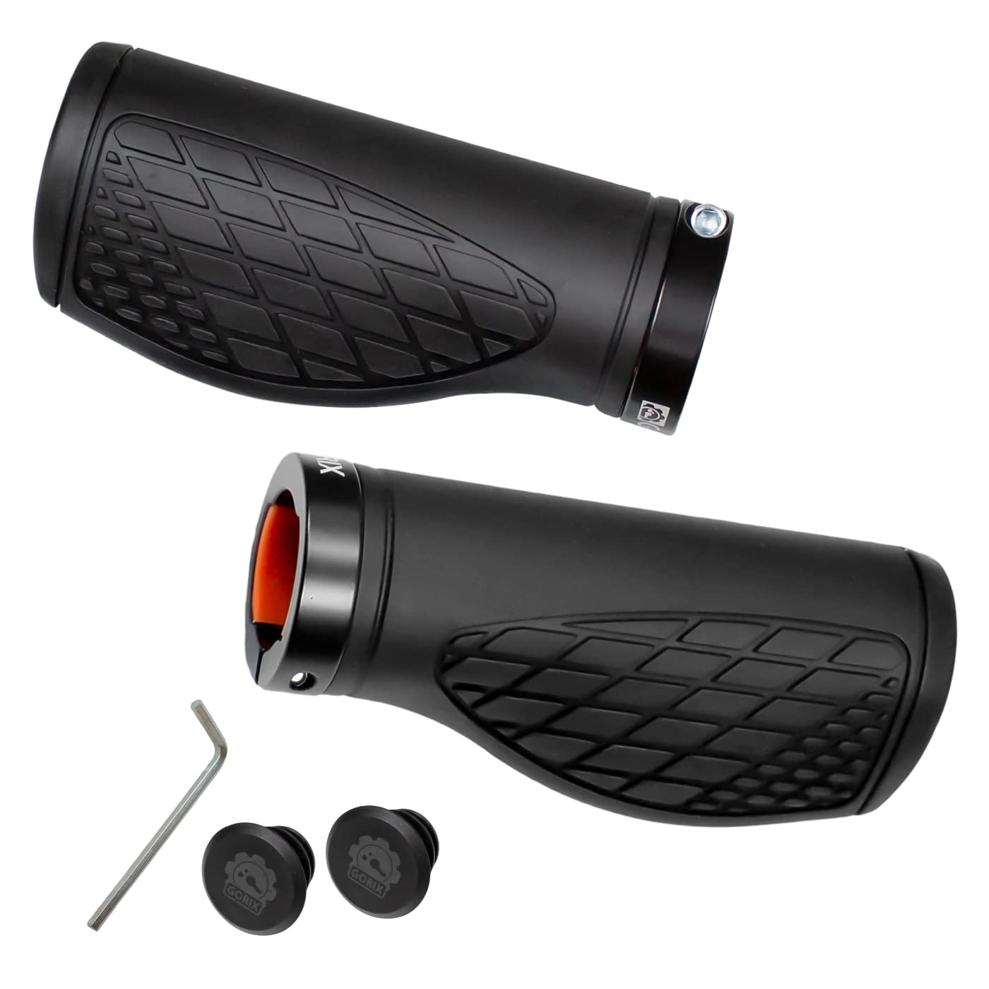 

GORIX Bicycle Grips (GX-AGOO) Short Grips for Cross Bikes, MTB, Mini Velo, and More (95mm+95mm)