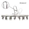 Rack Draining Stainless Steel Clothes Airer Dryer Clothes Hanger Socks Clip Underwear Hooks