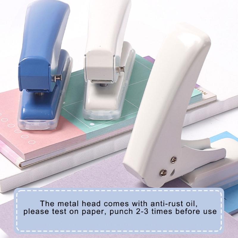 Paper Puncher Single Hole Punch with Grip Handle, Portable Hand Hold Long Reach Puncher Circle Single Round Paper Punch