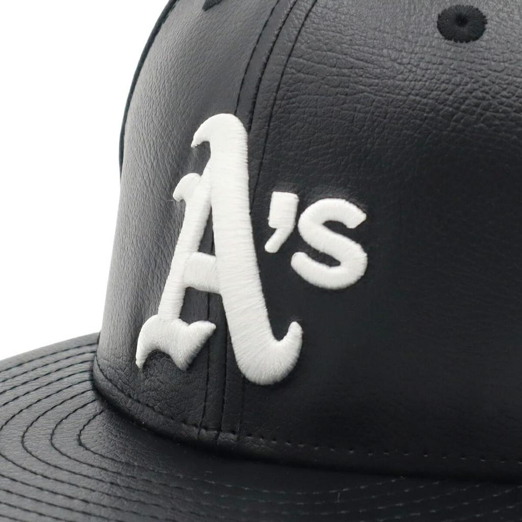New Era 59FIFTY Side Patch MLB ONSPOTZ Special Edition ATH Black 7 59Fifty Synthetic Leather Side Patch MLB Oakland Athletics 3/8