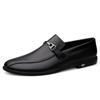 Fashion Luxury New Men's Pointed Dress Shoes Soft Soles Comfortable Flat Bottoms Loafers Men's Business Casual Shoes Elegant Brown