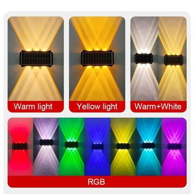 Solar-Wandleuchte Außen Solar-LED-Licht Wasserdicht Auf und Ab Leuchtende Beleuchtung Balkon Hof Garten Dekorationslichter