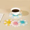 Cute Daisy Blossom Table Mat Daisy Placemat Dinner Plate Insulated Pads Milk Mug Coffee Cup Coaster Insulation Kitchen Placemat