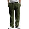 Men's Casual Trousers Men's Loose Straight Striped High Waist Wide Leg Trousers