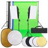 VidaXL Photo Studio Kit with Lighting Backdrop and Reflector Photography Light Background System Kit 3094733