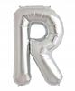 R Letter R Balloon Silver 40 Cm Foil for Birthday Wedding Party